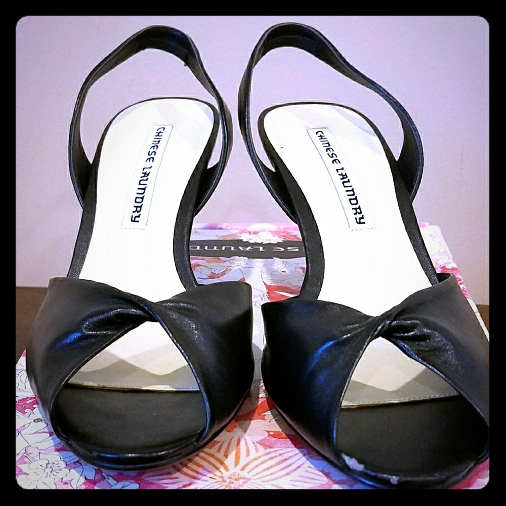 Chinese Laundry Open Toe Slingback Heels